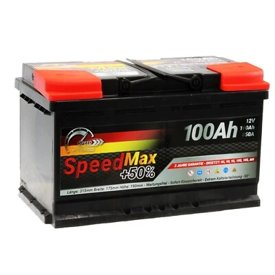 Batterie Starterbatterie Autobatterie Speed L4100 Max 100Ah 850A 12V - Bild 1 von 4