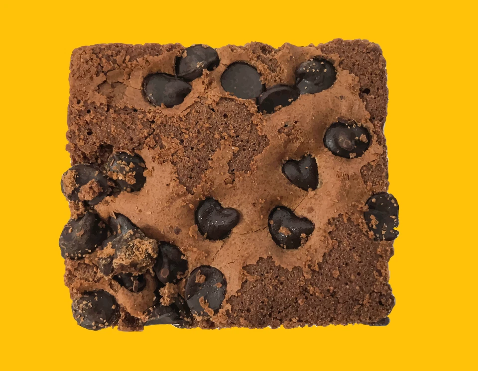 Brownie con chispas de chocolate - envuelto individualmente. 4 unidades por estuche Foto 1 de 3