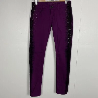 Truce Women’s Purple and black Jeans/Pants Embellished Size 3. - Image 1 of 4