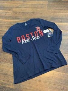 BOSTON RED SOX women's long sleeve t-shirt, navy, MEDIUM, new w/tags - Picture 1 of 1