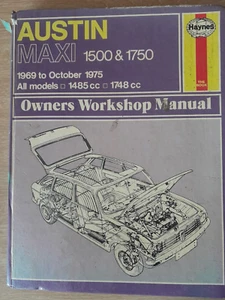 AUSTIN MAXI 1500 & 1750 1969-75 All Models 1485/1748cc HAYNES WORKSHOP MANUAL - Picture 1 of 1