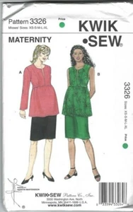 Kwik Sew Pattern 3326, Maternity Tops and Skirt, Size XS - XL Uncut FF - Picture 1 of 2