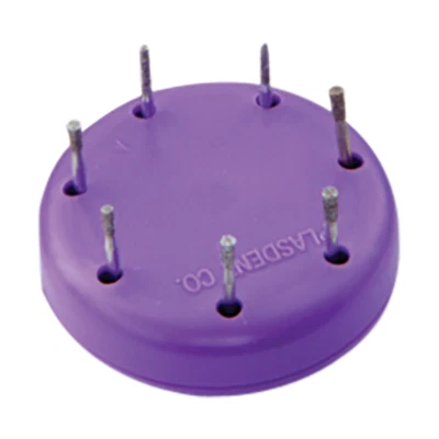 PLASDENT CORPORATION Round Magnetic Bur Block (7 Holes)