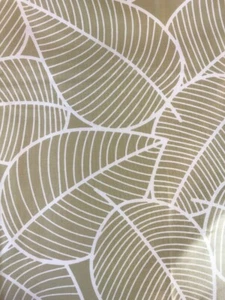Beige Fern Leaf Oilcloth Tablecloth, Easy Wipe Clean Best Quality Oil Cloth - Picture 1 of 1