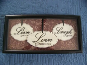 Live Laugh Love Framed Hanging Wall Decor - Picture 1 of 4