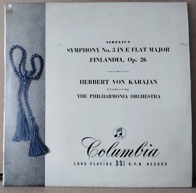COLUMBIA 33CX 1047 UK SIBELIUS - SYMPHONY NO. 5 KARAJAN LP - Image 1 of 3