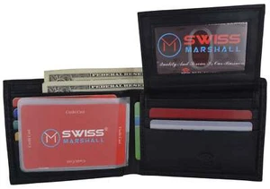 Premium Leather Bifold RFID Blocking Removable Credit Card ID Holder Wallet Men - Picture 1 of 17