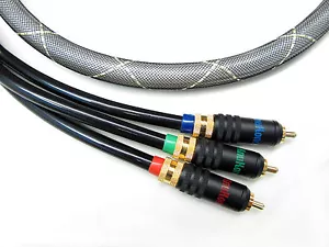 Cable de video componente de cobre plateado KnuKonceptz 16' 5M bloqueo extremos RCA - Imagen 1 de 3