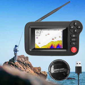 3.5" Underwater Depth Sounder With Fishing Detector Wireless Sonar Fish Finder - Picture 1 of 22
