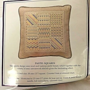Pastel Squares Counted Counted Stitches Kit EXPERT - Picture 1 of 4