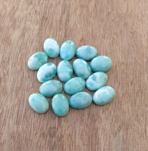 10*12 mm ovale Form natürlicher Larimar loser Edelstein Posten Großhandel Cabochon LR1210 - Bild 1 von 3
