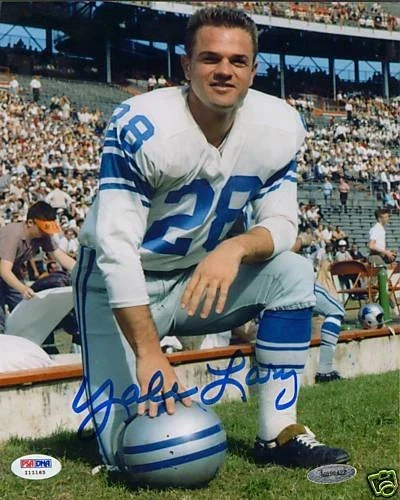 Yale Larry HOF Detroit Lions Signed 8x10 Photo (Schwartz) - Image 1 of 1