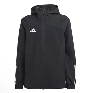 ADIDAS Tiro 23 Competition AllWeather Full Zip Jacket Youth Boys L Black  HK7659 - Picture 1 of 8