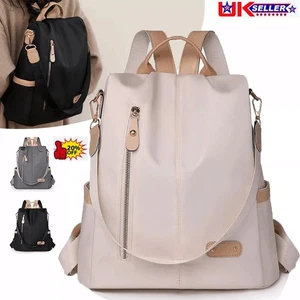 Womens Ladies Waterproof Anti-Theft Backpack Rucksack Travel School Shoulder Bag - Picture 1 of 16