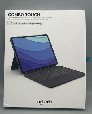 Logitech Combo Touch Keyboard Case for 12.9" Apple iPad Pro 5th 6th Gen - Image 1 of 4