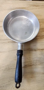 Vintage Hammered Club Aluminum 6 1/4” Skillet Fry Pan Wood Handle Primative - Picture 1 of 7
