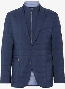 Lightly used! Corneliani Mens Quilted Technical Jacket Navy 40 IT - Picture 1 of 8