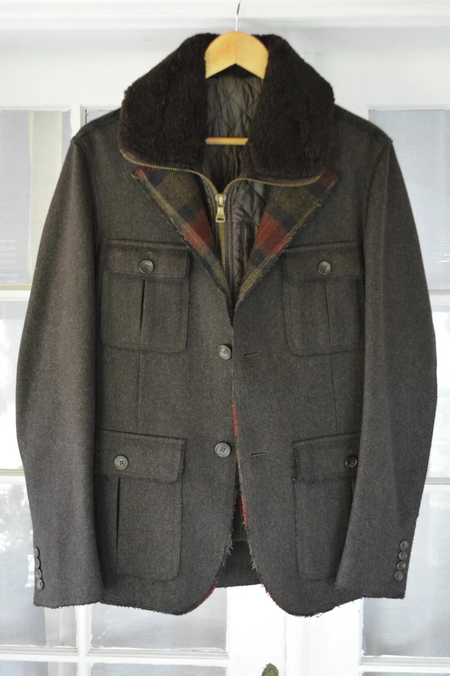 Dolce & Gabbana Wool Tweed Sherpa Field Jacket - size 48 EU / 38 US - Image 1 of 4