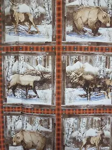 Winter Frost Animal Panel Northcott Cotton Fabric 20877-24 - Picture 1 of 5