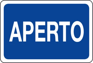 ADESIVO segnaletica APERTO 200x300 mm - Imagen 1 de 1