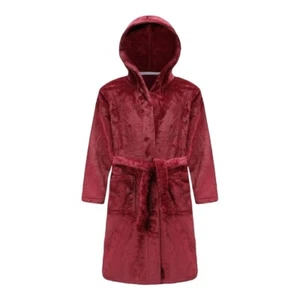 Kids Hooded Bathrobe Girls Soft Plush Hooded Flannel - Picture 1 of 7