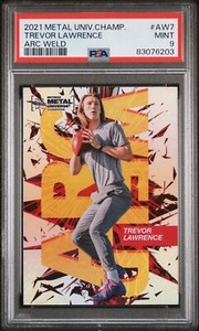 2021 Skybox Metal Universe Champions "TREVOR LAWRENCE" Rookie ARC WELD PSA 9