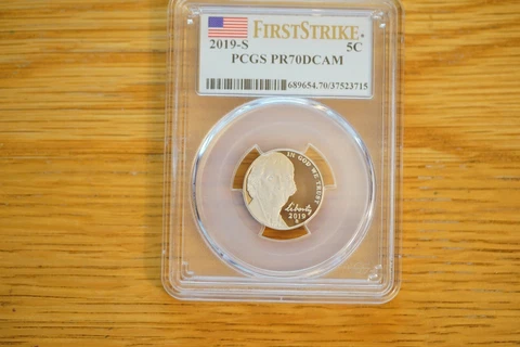 2019-S 5C Jefferson Nickel PCGS PR70DCAM First Strike PROOF 70 DEEP CAMEO Cover