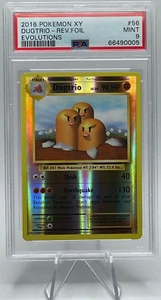 Pokémon XY Evolutions #56 Dugtrio 2016 lámina inversa PSA 9 como nuevo - Imagen 1 de 2