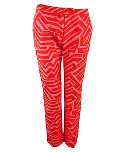 1996 Vintage Damen GUCCI Hose Trousers Rosa Rot Geometrisches Muster Logo Baumwolle - Bild 1 von 18