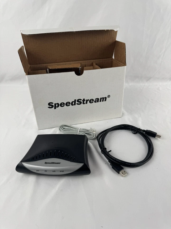 SIEMENS Windstream Speedstream 4200 Ethernet USB ADSL Modem With Power Supply - Image 1 of 3