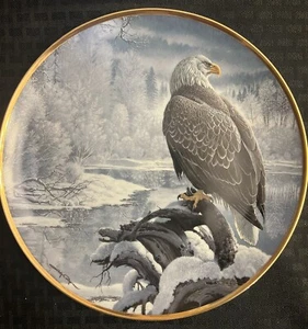 WINTER IN THE VALLEY by John Pitcher Season of the Bald Eagle Collection w/COA - Picture 1 of 3