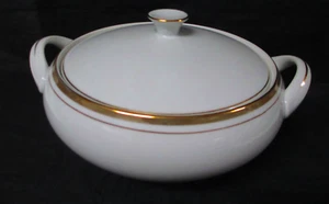 Royalton China Co Golden Elegance Translucent Porcelain Round Covered Vegetable - Picture 1 of 6