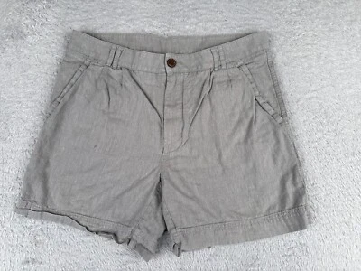 Shorts feminino Patagonia 8 cinza ilha cânhamo 6" bolsos com cordão praia - Imagem 1 de 4