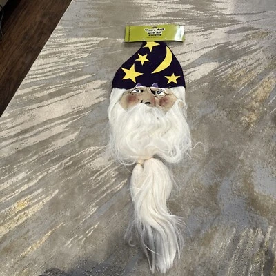 Máscara de Halloween Mago Merlín Barba Blanca Larga Mario Chiodo Studios Adulto 04 Nueva Foto 1 de 4