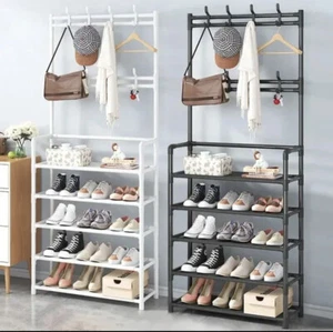 Multilayer Shoe and Coat Rack Cabinets Luxury Multilayer Furniture Storage Shelf - Picture 1 of 15