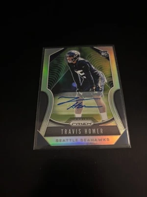Travis Homer 2019 Panini Prizm Auto Silver Prizm RC Seahawks 340 - Image 1 of 2