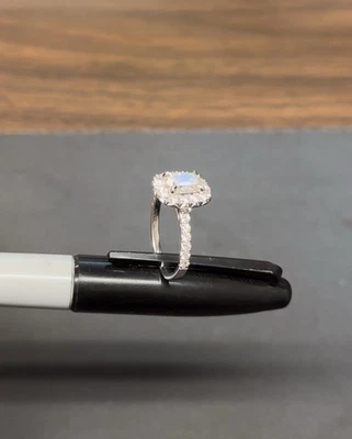 18KW Henri Daussi Eng. Ring w/Center and Side Stones 1.93Ct TW (pre owned) GIA  - Image 1 of 4