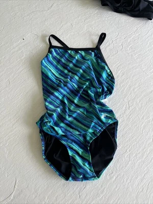 Traje de baño de una pieza Dolphin Team azul liso para mujer talla 34 azul verde Foto 1 de 4