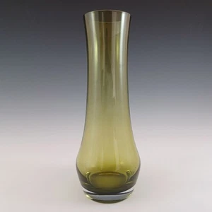 Riihimaki / Riihimaen Lasi Oy Finnish Green Scandinavian Glass Vase - Picture 1 of 6