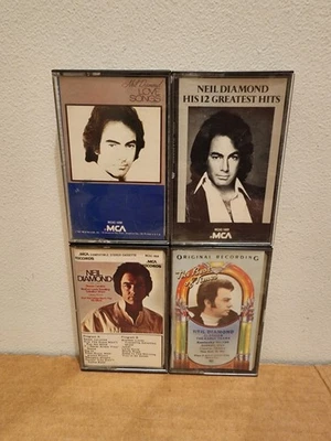 Lot of 4 Neil Diamond MCA Stereo Cassette Tapes Love Songs Greatest Hits Classic - Image 1 of 3