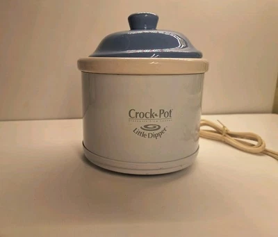 Mini calentador de cocción lenta Crockpot Little Dipper sin caja 16 OZ blanco roto Foto 1 de 2