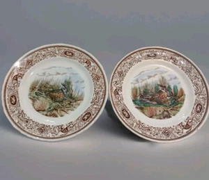 2 x Masons Ironstone Game Birds The Lapwing Salad Plate 7.75" - Picture 1 of 7