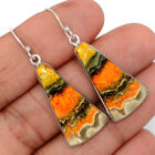 Natural Indonesian Bumble Bee 925 Sterling Silver Earrings Jewelry Ce31919