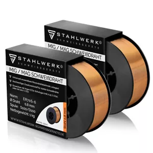 2 x MIG MAG Welding Wire ER70S6 0.8mm 1kg D100 Roll Welding Welding - Picture 1 of 4