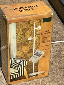 Vintage Beacon Hill Lighting 2 Head Floor Tree Lamp White NIOB - Picture 1 of 9