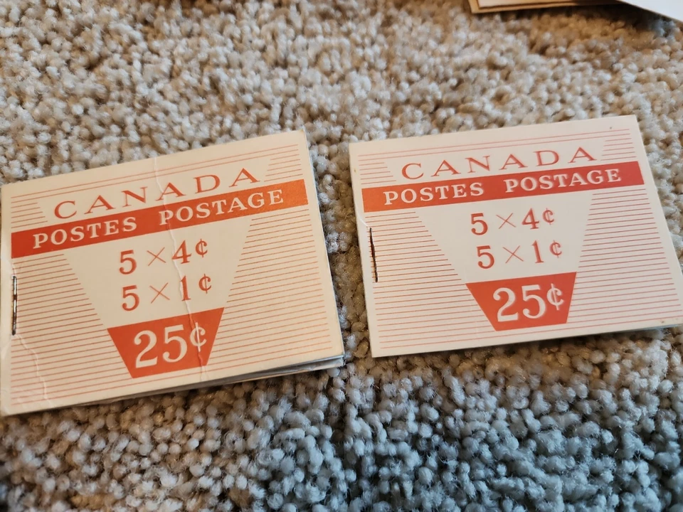 1954 Canada Partial Books of Queen Elizabeth II Postage Stamps: 1 cent & 4 cent  - Image 1 of 4