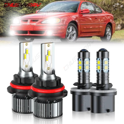 Para Para Pontiac Grand Am 1999 2000-2005-4x LED Faro Niebla Bombillas Kit Foto 1 de 4