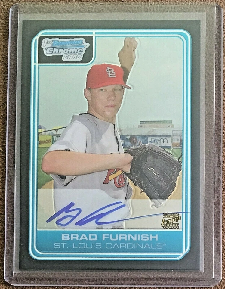 Brad Furnish 2006 Bowman Chrome Draft Picks Autograph Rookie #DP79 Cardinals MLB - Image 1 of 1