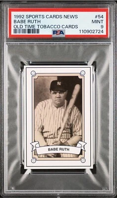 Babe Ruth 1992 Sports Cards News #54 - PSA 9 - Image 1 of 2