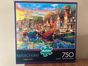 Buffalo Games Reflections Harbor Lights Puzzle 750 Pieces 24in x 18in